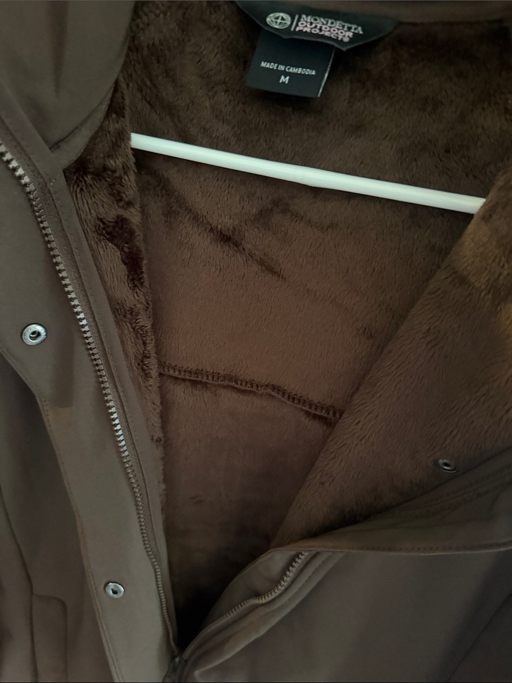 Mondetta Dark Brown Hooded Trench Coat - Picture 6 of 6